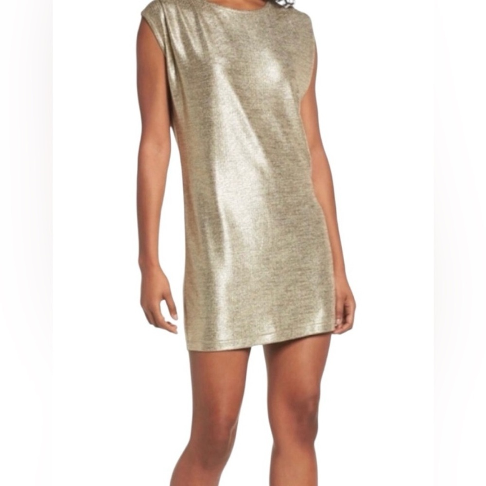 Knot Sisters Metallic Mini Dress NWT